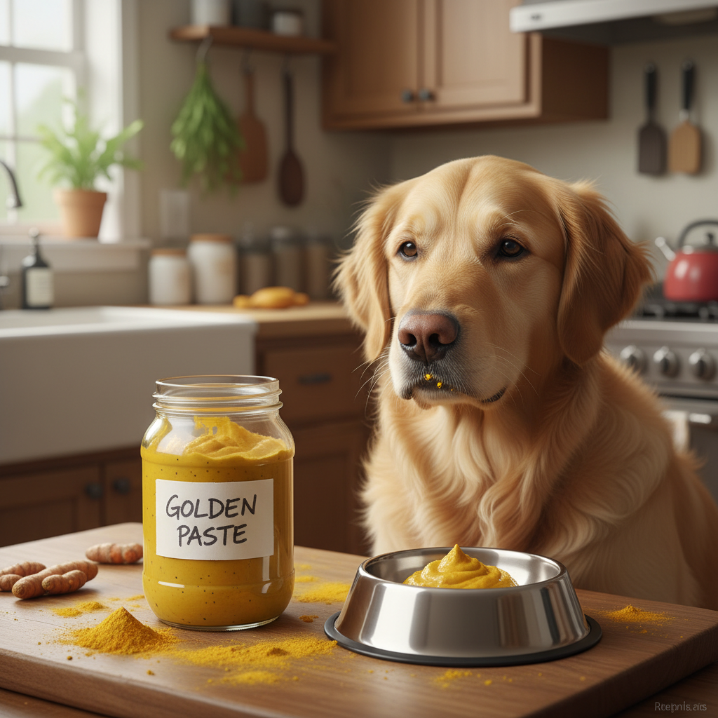 Dog refusing homemade turmeric paste, showing the common DIY turmeric failure experience